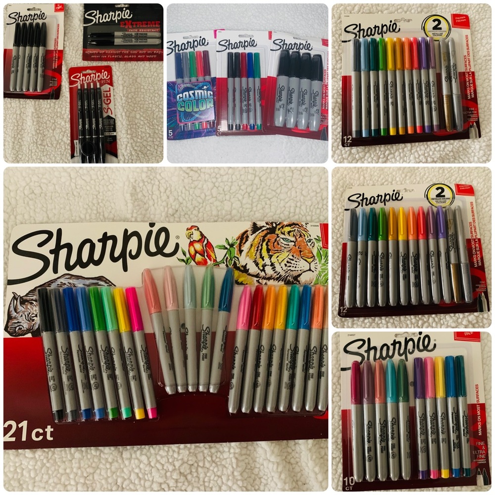Sharpie Permanent Markers Assorted Lot Office